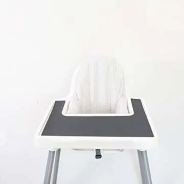 Mango Co. High Chair Placemat for Antilop Baby High Chair - BPA Free, Dishwasher Safe, Silicone Placemats - Finger Foods Placemat for Toddler and Baby (Charcoal Gray)