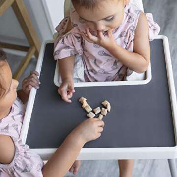 Mango Co. High Chair Placemat for Antilop Baby High Chair - BPA Free, Dishwasher Safe, Silicone Placemats - Finger Foods Placemat for Toddler and Baby (Charcoal Gray)