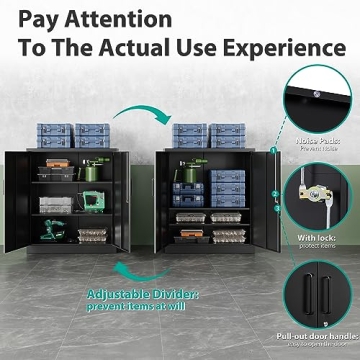 Heavy-Duty Locking Steel Storage Cabinet Adjustable Shelves