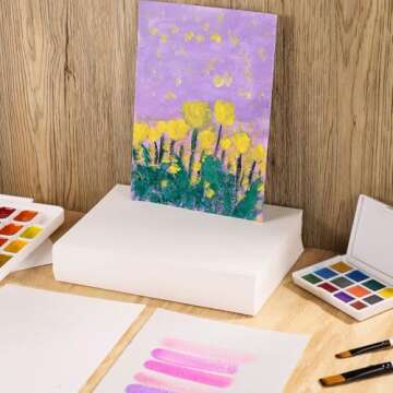 120 Sheets Watercolor Paper Bulk, 140 lb/300 GSM Cold Press Paper White Water Color Paper Cotton Paper for Kids Child Students Adults Artists Drawing Valentine Gift Cards(5 x 7 Inch)