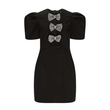 Elegant Bow Cutout Mini Dress for Women - HGps8w