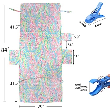 VOCOOL Beach Chair Towel Cover with Pockets for Outdoor