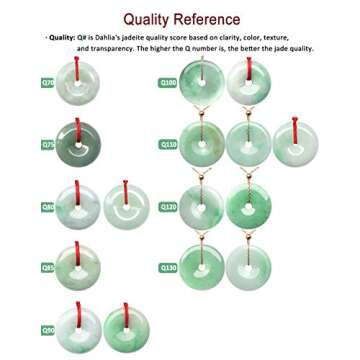 Dahlia Eternal Circle Jade Necklace, Real Grade A Certified Burma Jadeite for Inner Peace, Adjustable Lucky Red Cord, D24-Q80