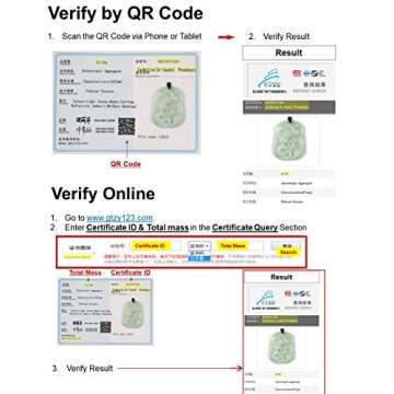 Dahlia Eternal Circle Jade Necklace, Real Grade A Certified Burma Jadeite for Inner Peace, Adjustable Lucky Red Cord, D24-Q80