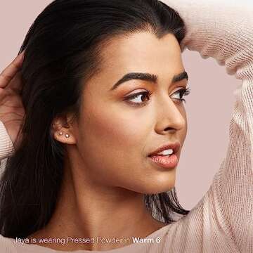 Mineral Fusion Pressed Powder Foundation, Warm 5 - Tan Skin w/Golden Undertones, Age Defying Foundation Makeup with Matte Finish, Talc Free Face Powder, Hypoallergenic, Cruelty-Free, 0.32 Oz