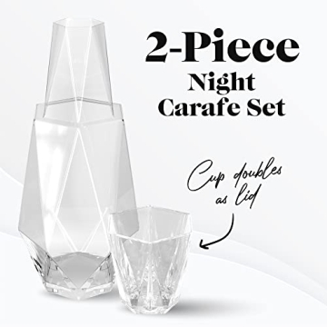 Elegant American Atelier Geometric Night Carafe Set