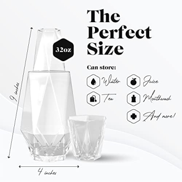 Elegant American Atelier Geometric Night Carafe Set