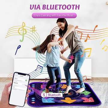 Light Up Dance Mat for 3-12 Year Olds with Bluetooth
