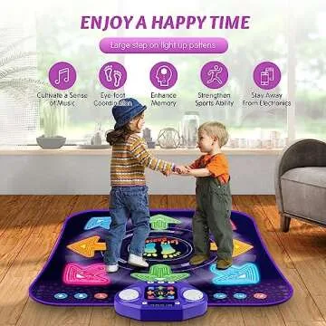 Light Up Dance Mat for 3-12 Year Olds with Bluetooth