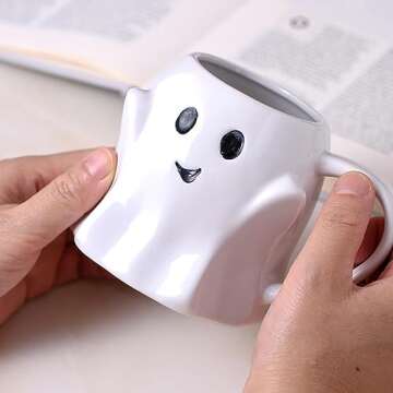 Wowspeed Ghost Mug - Fun Halloween Coffee Cup for All