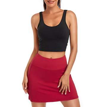 Oalka Longline Padded Crop Sports Bra for Fitness