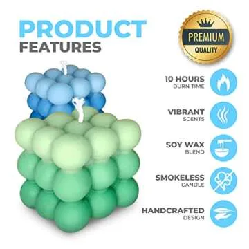 Scented Bubble Candles - Pastel Cube Decor Set