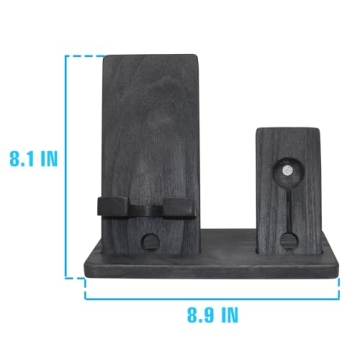 Wood Docking Station with Phone Stand and iWatch Holder