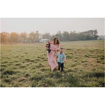 Womens Off The Shoulder Ruffle Party Dress Side Split Beach Long Maxi Dresses Pink S