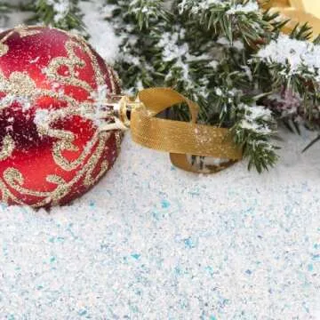 RGQSUN 8.8oz Christmas Fake Snow Decoration for Crafts,Artificial Fake Snow Powder Filler White Snow for Christmas Party Decoration Supplies