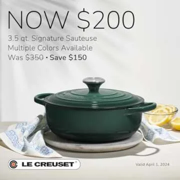 Le Creuset Enameled Cast Iron Signature Round Sauteuse, 3.5qt., Sea Salt