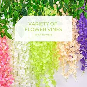 Serwalin Wisteria Hanging Flowers - 12 Pack Enchanting Decor