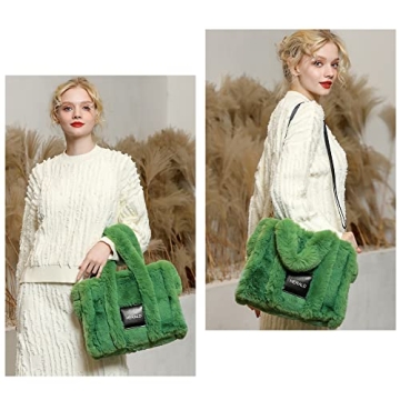 Stylish Faux Fur Tote Bag for Women - Eco-Friendly Design