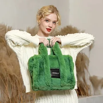 Stylish Faux Fur Tote Bag for Women - Eco-Friendly Design