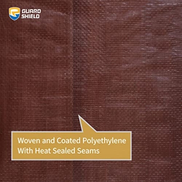 GUARD SHIELD Brown/Green Tarp 8x8 Feet Waterproof Cover