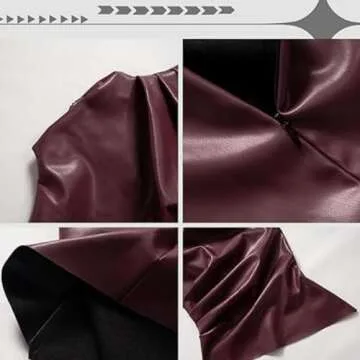 Chic YOXUA Women's PU Leather Slim Fit Tank Top