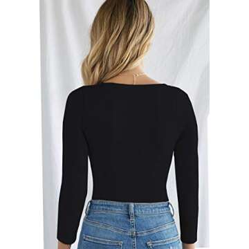 Stylish SUNRO Women's Long Sleeve Bodysuit for All Occasions