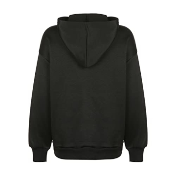 NUFIWI Oversized Y2K Graphic Hoodie - Women’s Stylish Zip Up Jacket