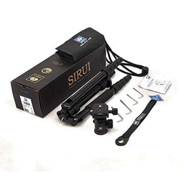 SIRUI Tripod for Camera, 2-in-1 Aluminum Camera Tripod Monopod, Compact Travel Tripod with 360 Panor...