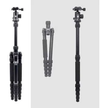 SIRUI Tripod for Camera, 2-in-1 Aluminum Camera Tripod Monopod, Compact Travel Tripod with 360 Panorama Ball Head, Professional Tripod for DSLR Video Camcorders 17,6lbs Load (MT1005+M10)