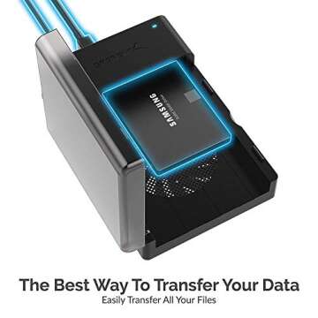 SABRENT USB 3.0 to SATA External Hard Drive Lay Flat Docking Station with Built in Cooling Fan for 2...