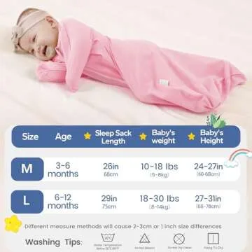 ZIGJOY Shark-Fin Transition Swaddle - 1.0 Tog Baby Sleep Sack Soft Cotton Transitional Swaddle Baby Wearable Blanket with 2-Way Zipper for All Seasons, Pink&Flower, 3-6 Months
