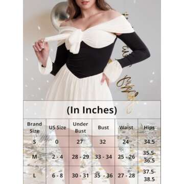 Kaei&Shi Date Night Dresses for Women, Cute Tulle Bell Flare, Homecoming Birthday Dinner, Sexy Off Shoulder Mini Long Sleeve