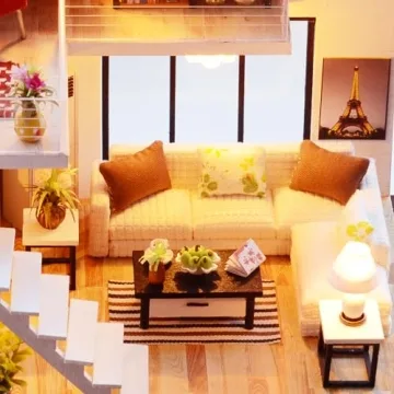 Elegant 3D Wooden Miniature Dollhouse Kit for Adults