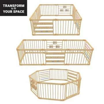 Wooden Playpen Extra Large for Safe Toddler Playtime