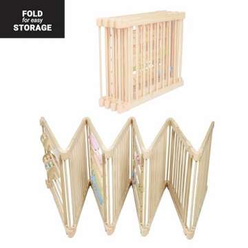 Wooden Playpen Extra Large for Safe Toddler Playtime