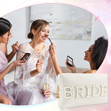 Bridal Makeup Bag with Rhinestone and Pearls for Her