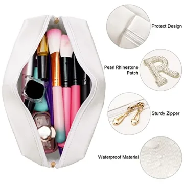 Bridal Makeup Bag with Rhinestone and Pearls for Her