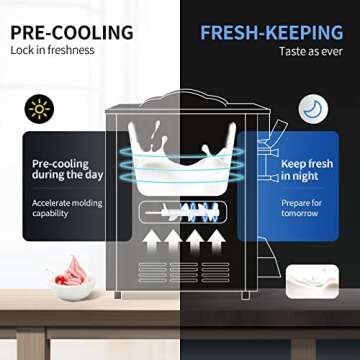 VEVOR Commercial Ice Cream Maker - 2200W Soft Serve Machine