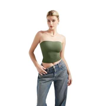 SUUKSESS Women Sexy Tube Top Summer Y2K Going Out Tops Casual Sleeveless Double Lined Basic Tank Top...