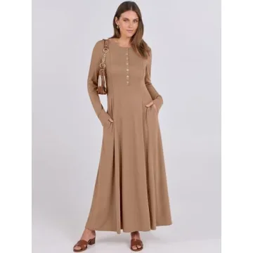Elegant Anrabess Women's Maxi Dress with Pockets