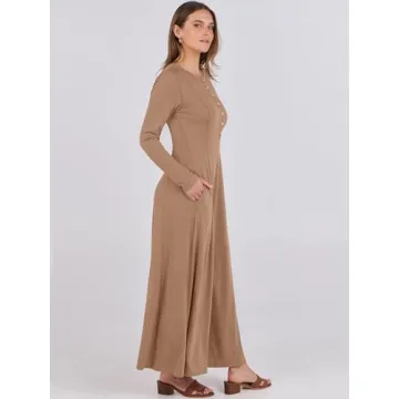 Elegant Anrabess Women's Maxi Dress with Pockets