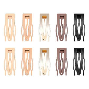 10 Pcs Double Grip Hair Clips, Sightor Metal Snap Hair Clips Hair Barrettes for Women Hair Making Sa...