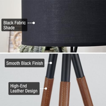 Kira Home Sadie Tripod LED Floor Lamp with Bulb