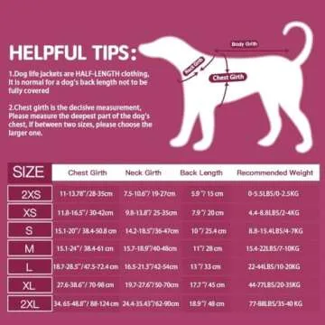 Doglay Dog Life Jacket, Dog Life Vest for Swimming Boating, Adjustable Puppy Life Jacket with Reflective Stripes, Superior Buoyancy Dog Swimming Vest for Small Medium and Large Dogs