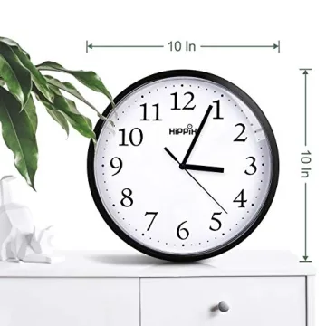 HIPPIH Silent Non-Ticking Wall Clock Set for Home Office