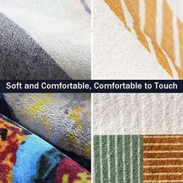 LIKETN Bohemia Vintage Area Rug Boho Floral Luxury Decor Carpet for Farmhouse Bedroom Living Room Courtyard Kitchen Runner Mat Non Slip Bathroom Rugs Indoor Outdoor Doormat 3.2' X 6.5'/Pink