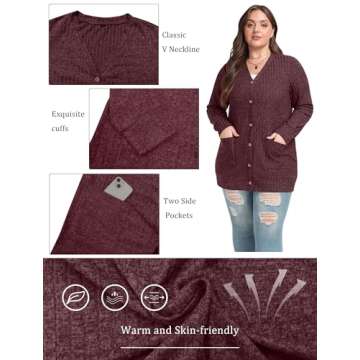 OLRIK Plus Size Spring Cardigan - Soft, Stylish, and Versatile