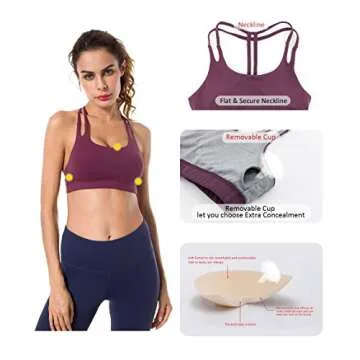 Stylish QUEENIEKE Women's Light Support Yoga Sports Bra M Fuchsia
