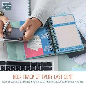 Boxclever Press Budget Book. Budget Planner with Pockets to Organize Cash Flow, Bills & More (Turquoise)