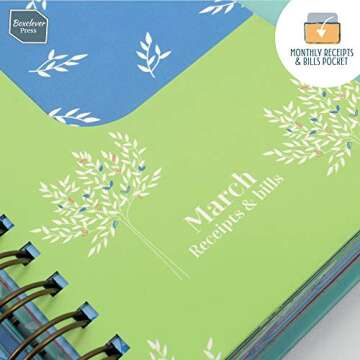 Boxclever Press Budget Book. Budget Planner with Pockets to Organize Cash Flow, Bills & More (Turquoise)